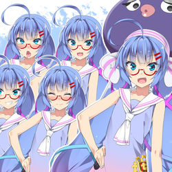 This is a pixiv picture whose title is 音街ウナさん立ち絵素材ver2.0.