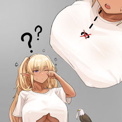 This is a pixiv picture whose title is 티셔츠에 구멍이 뚫린 닼븐.