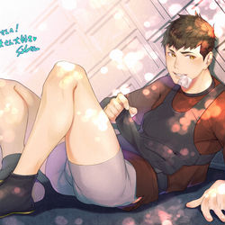 This is a pixiv picture whose title is 線画交換　車夫さん.