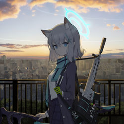 This is a pixiv picture whose title is 砂狼シロコ.