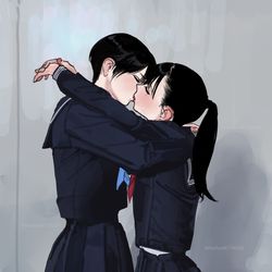 This is a pixiv picture whose title is 背伸び.