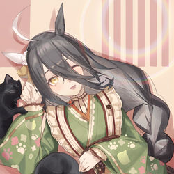 This is a pixiv picture whose title is 新衣装カフェがかわいすぎる絵.
