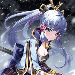 This is a pixiv picture whose title is 神里綾華.