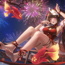 This is a pixiv picture whose title is 花火.