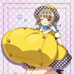 This is a pixiv picture whose title is Skeb 中須かすみちゃん　膨乳.