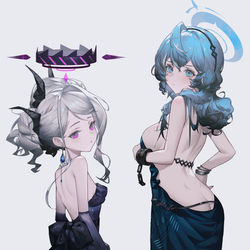 This is a pixiv picture whose title is ヒナ＆アコ(ドレス).
