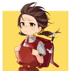 This is a pixiv picture whose title is 強風オールバック.