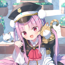 This is a pixiv picture whose title is タマにゃん！.