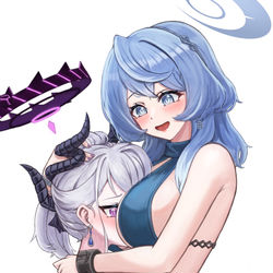 This is a pixiv picture whose title is アコヒナ💜.