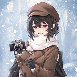 This is a pixiv picture whose title is 射命丸文.