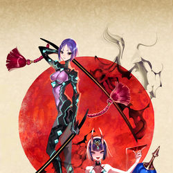This is a pixiv picture whose title is 酒呑童子と丑御前.