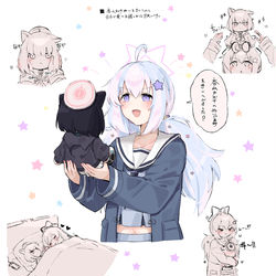 This is a pixiv picture whose title is ■杏山カズサぬいを愛でまくる宇沢レイサ.