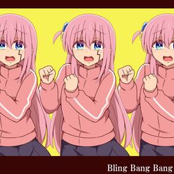 This is a pixiv picture whose title is Bling Bang Bang Bocchi.