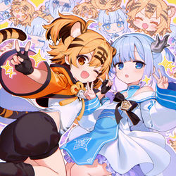 This is a pixiv picture whose title is ふーべんろんうーちゃんず.