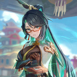 This is a pixiv picture whose title is 引っ越しの挨拶で粗品くれる閑雲.