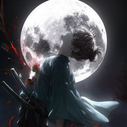 This is a pixiv picture whose title is 月に焦がれるような夢だった.