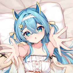 This is a pixiv picture whose title is 「だっこ」.