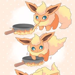This is a pixiv picture whose title is アツアツが好きなブースター.