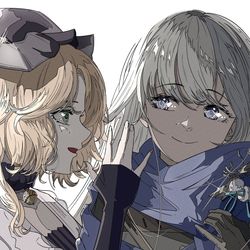 This is a pixiv picture whose title is 内緒の話.