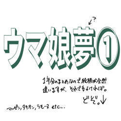 This is a pixiv picture whose title is 🐴夢①.