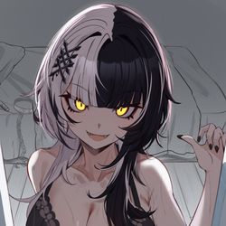This is a pixiv picture whose title is would you??👀.