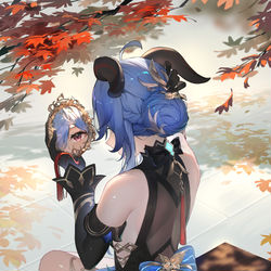 This is a pixiv picture whose title is 甘雨-玄玉瑶芳.