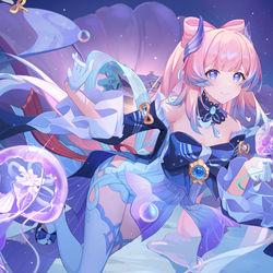 This is a pixiv picture whose title is 心海心海~.