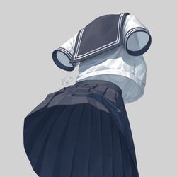 This is a pixiv picture whose title is 透明人.