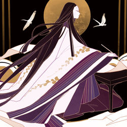 This is a pixiv picture whose title is 語り手.