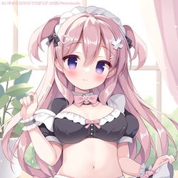 This is a pixiv picture whose title is 癒し系メイドのももかちゃん♡.