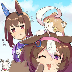 This is a pixiv picture whose title is ドトウは何故かふわふわに好かれる.