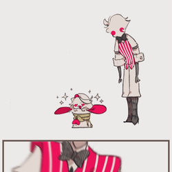 This is a pixiv picture whose title is ルシパパとチャーリーちゃん.
