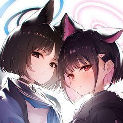 This is a pixiv picture whose title is キキョウ×カズサ.