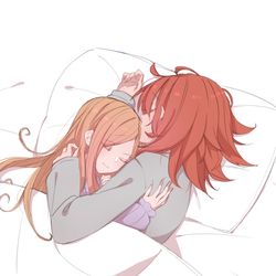 This is a pixiv picture whose title is おやすみ中のアビぐだ♀.