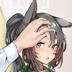 This is a pixiv picture whose title is 熱ひいた？…まだ熱いよ  （あなたのせいだけど…）.