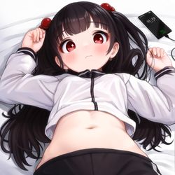 This is a pixiv picture whose title is Lulla on Bed 1.