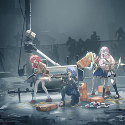 This is a pixiv picture whose title is 结束乐队的求生之路.