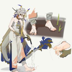 This is a pixiv picture whose title is 下地的黍姐姐.