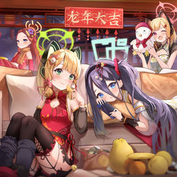 This is a pixiv picture whose title is 新春会贺图.