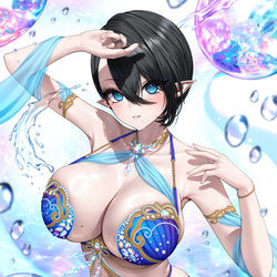 This is a pixiv picture whose title is 踊り子風ビキニ　なゆら.