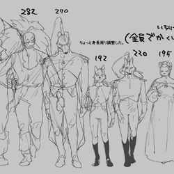 This is a pixiv picture whose title is 身長一律引き上げ.