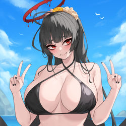 This is a pixiv picture whose title is 水着ツルギ.