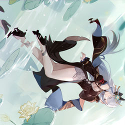 This is a pixiv picture whose title is 申鹤.