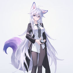 This is a pixiv picture whose title is 你的狐狐同桌.