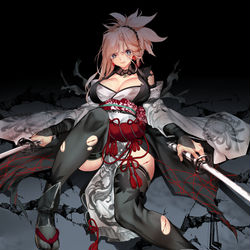 This is a pixiv picture whose title is 宮本武蔵.