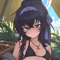This is a pixiv picture whose title is 수영복 우이잇.