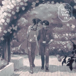 This is a pixiv picture whose title is リヴァハンらくがきまとめ13.