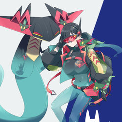 This is a pixiv picture whose title is ドラパルト風衣装りんご.