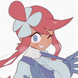This is a pixiv picture whose title is 汗だくフウロちゃん.