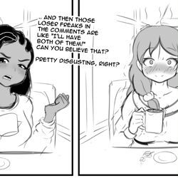 This is a pixiv picture whose title is Just two moms catching up.